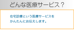 どんな医療サービス？